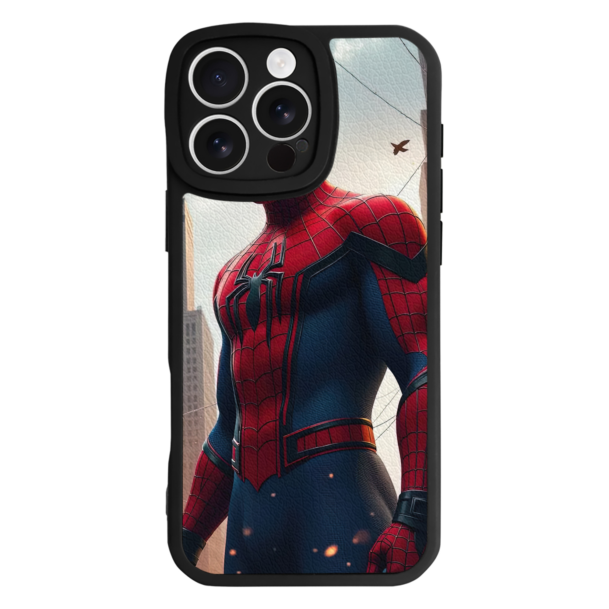 （画像用） Spider Man スパイダーマン 【iPhone 16シリーズ対応】シリコンスマホケース（レザー調） 材質：シリコン